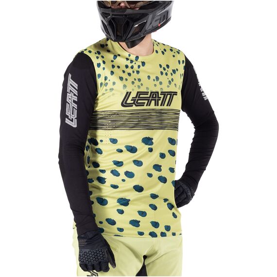Koszulka rowerowa LEATT Jersey MTB Gravity 5.0, Kolor: żółty, Rozmiar: L, 6 zdjęcie