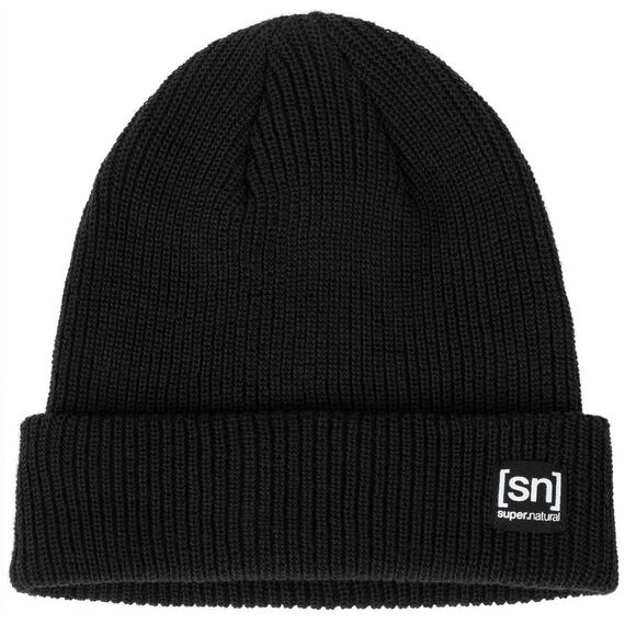 Czapka SUPER.NATURAL Merino Basic Beanie czarna, ONE SIZE, 4 zdjęcie