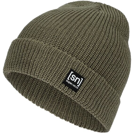 Czapka SUPER.NATURAL Merino Basic Beanie czarna, ONE SIZE