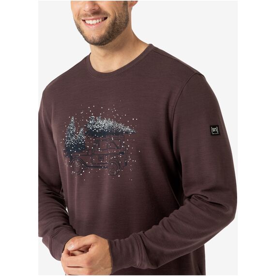 Bluza męska SUPER.NATURAL M Lantree Crew fioletowa, 3 zdjęcie Bluza męska SUPER.NATURAL M Lantree Crew fioletowa, 3 zdjęcie