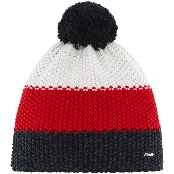 Czapka Eisbar Star Pompon MÜ czerwona, Kolor: czarny, Rozmiar: one size