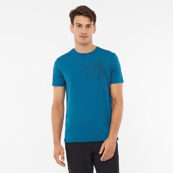 T-shirt męski VIKING Morain niebieski