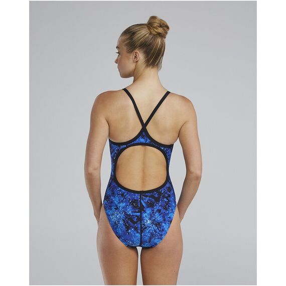 Strój pływacki damski TYR W DMDFIT RADIANT niebieski, 2 zdjęcie