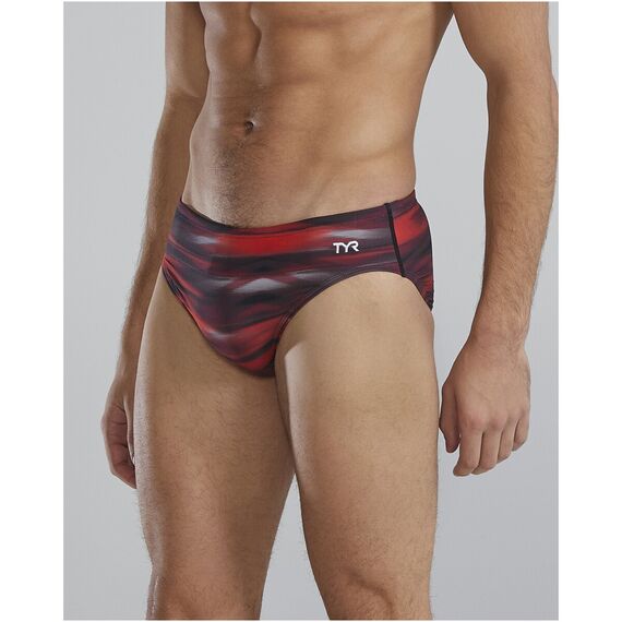Kąpielówki męskie TYR TECHNOWV BRIEF czerwone, 3 zdjęcie