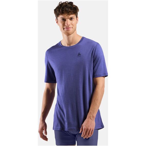 Koszulka męska Odlo BL TOP crew neck s/s MERINO 160 niebieska, Kolor: niebieski, Rozmiar: L, 2 zdjęcie