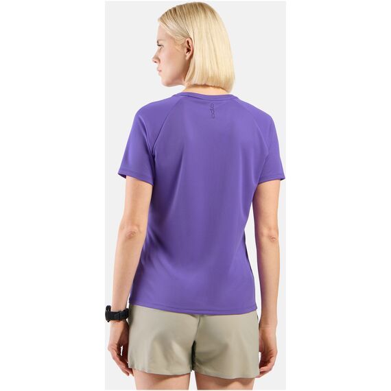 Koszulka damska Odlo ESSENTIAL PRINT T-shirt crew neck s/s fioletowa, 5 zdjęcie