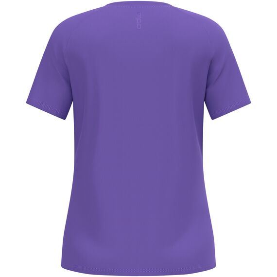 Koszulka damska Odlo ESSENTIAL PRINT T-shirt crew neck s/s fioletowa, Kolor: fioletowy, Rozmiar: S