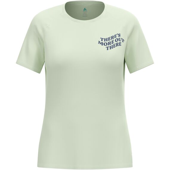 Koszulka damska Odlo ESSENTIAL PRINT T-shirt crew neck s/s zielona, Kolor: zielony, Rozmiar: L