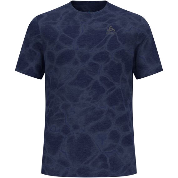 Koszulka męska Odlo ZEROWEIGHT ENGINEERED CHILL-TEC T-shirt crew neck s/s niebieska, Kolor: niebieski, Rozmiar: L