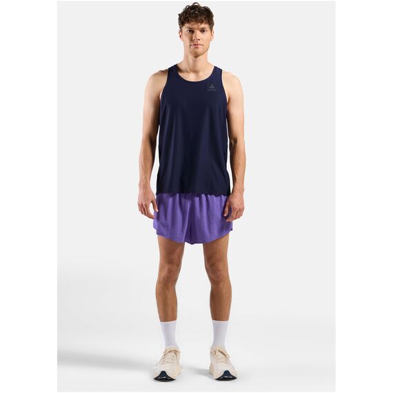 Koszulka bez rękawów męska Odlo ZEROWEIGHT CHILL-TEC Tank crew neck granatowa, 6 zdjęcie