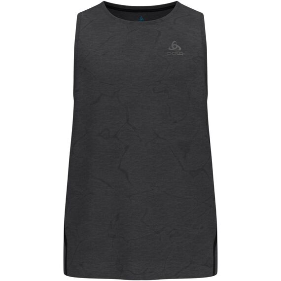 Koszulka bez rękawów męska Odlo ZEROWEIGHT ENGINEERED CHILL-TEC Tank crew neck czarna, Kolor: czarny, Rozmiar: L