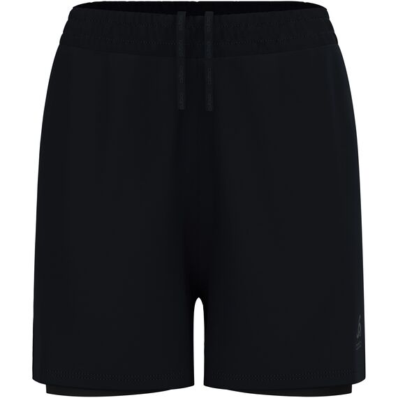 Spodenki damskie Odlo ESSENTIAL 4 INCH 2-in-1 short czarne, Kolor: czarny, Rozmiar: S