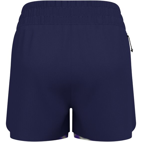 Spodenki damskie Odlo ZEROWEIGHT 3 INCH PRINT 2-in-1 short granatowe, Kolor: granatowy, Rozmiar: L