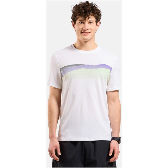 Koszulka męska Odlo F-DRY RIDGELINE T-shirt crew neck s/s biały, Kolor: biały, Rozmiar: L