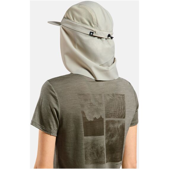 Czapka z kołnierzykiem Odlo PERFORMANCE LIGHT SHADE CAP Cap beżowa, 6 zdjęcie