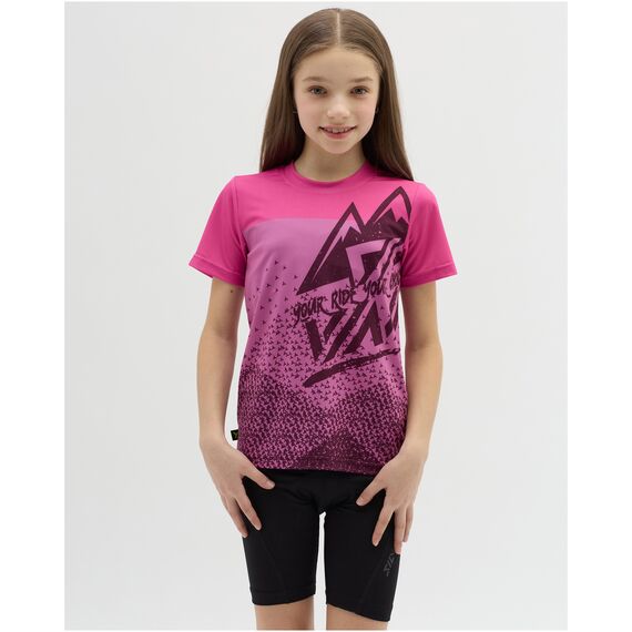 Koszulka rowerowa (z krótkim rękawem) dziecięca SILVINI Junior Jersey DENNI różowa, 5 zdjęcie