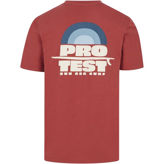 T-Shirt męski PROTEST PRTBaio czerwony, 2 zdjęcie