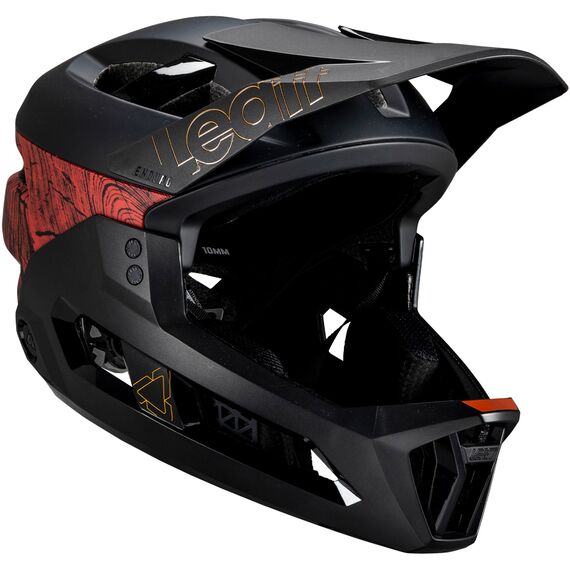 Kask rowerowy (z wypinaną szczęką/3w1) LEATT Helmet MTB Enduro 3.0 V25 czarno-czerwony, Kolor: czarny, Rozmiar: S, 11 zdjęcie