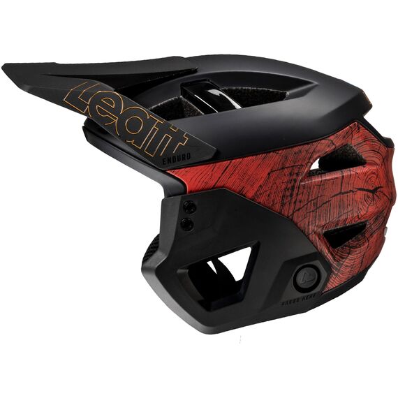Kask rowerowy (z wypinaną szczęką/3w1) LEATT Helmet MTB Enduro 3.0 V25 czarno-czerwony, Rozmiar: S