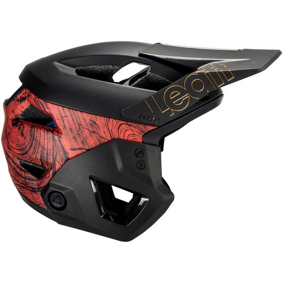 Kask rowerowy (z wypinaną szczęką/3w1) LEATT Helmet MTB Enduro 3.0 V25 czarno-czerwony, Kolor: czarny, Rozmiar: S, 4 zdjęcie