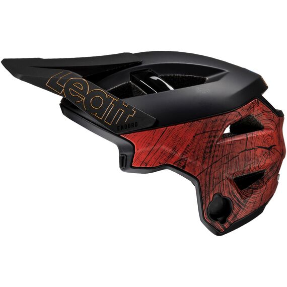 Kask rowerowy (z wypinaną szczęką/3w1) LEATT Helmet MTB Enduro 3.0 V25 czarno-czerwony, Kolor: czarny, Rozmiar: S, 6 zdjęcie