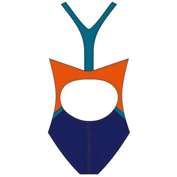 Strój kąpielowy dla dziewczynki Aquafeel Racer Back, Kolor: pomarańczowy, Rozmiar: 152, 2 zdjęcie