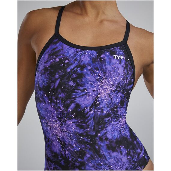 Strój pływacki damski TYR W DMDFIT RADIANT fioletowy, 4 zdjęcie