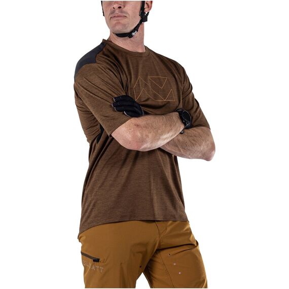 Koszulka rowerowa LEATT Jersey MTB Trail 1.0, Kolor: brązowy, Rozmiar: XL, 7 zdjęcie