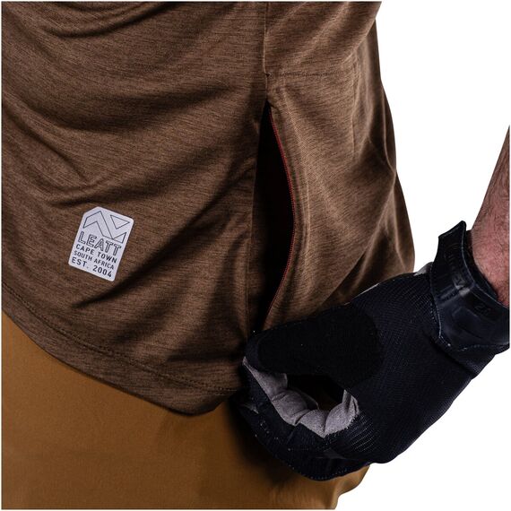 Koszulka rowerowa LEATT Jersey MTB Trail 1.0, Kolor: brązowy, Rozmiar: XL, 8 zdjęcie