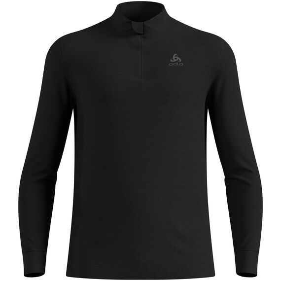 Koszulka termoaktywna z długim rękawem i półgolfem męska Odlo MERINO 200 czarna