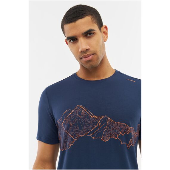 T-shirt męski VIKING Lenta Bamboo Man Light granatowo-pomarańczowy, Kolor: niebieski, Rozmiar: L, 2 zdjęcie