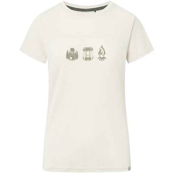 T-shirt damski VIKING Likelo Bamboo beżowy, Kolor: beżowy, Rozmiar: L