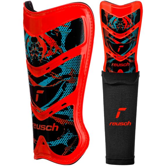 Ochraniacze piszczeli REUSCH Shinguard Attrakt Supreme czerwone, Kolor: czerwony, Rozmiar: XXS