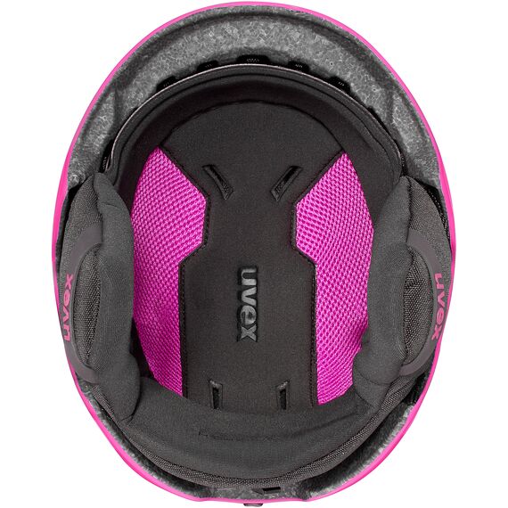 UVEX Kask narciarski dziecięcy Viti fuksjowy, Kolor: fuksjowy, Rozmiar: 51-55, 3 zdjęcie