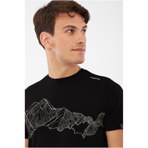 T-shirt męski VIKING Lenta Bamboo Light czarny, Kolor: czarny, Rozmiar: M, 3 zdjęcie