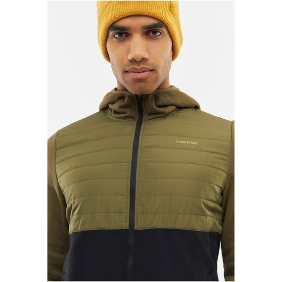 Kurtka męska VIKING Creek Hoodie Bamboo Man rozpinana z kapturem zielona