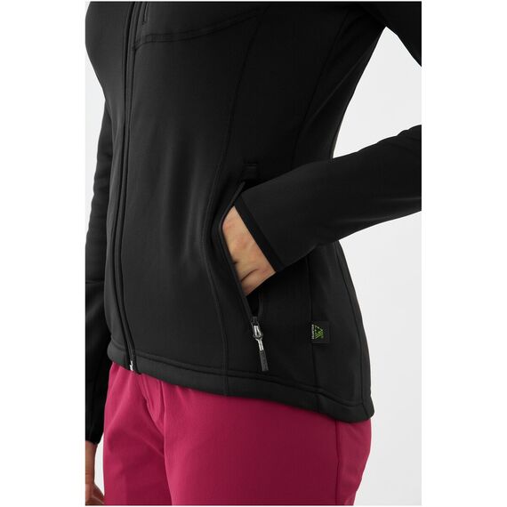 Bluza damska VIKING Jukon Lady Hoodie Polartec rozpinana z kapturem czarna