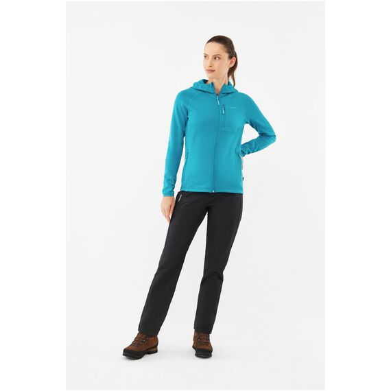 Bluza damska VIKING Jukon Lady Hoodie Polartec rozpinana z kapturem turkusowa