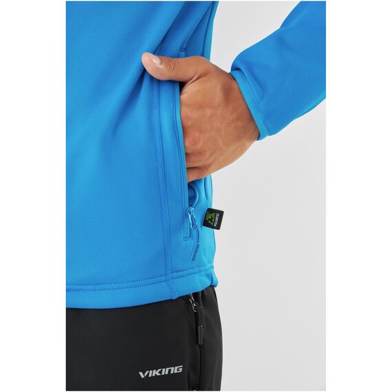 Bluza męska VIKING Jukon Man Hoodie Polartec rozpinana z kapturem niebieska