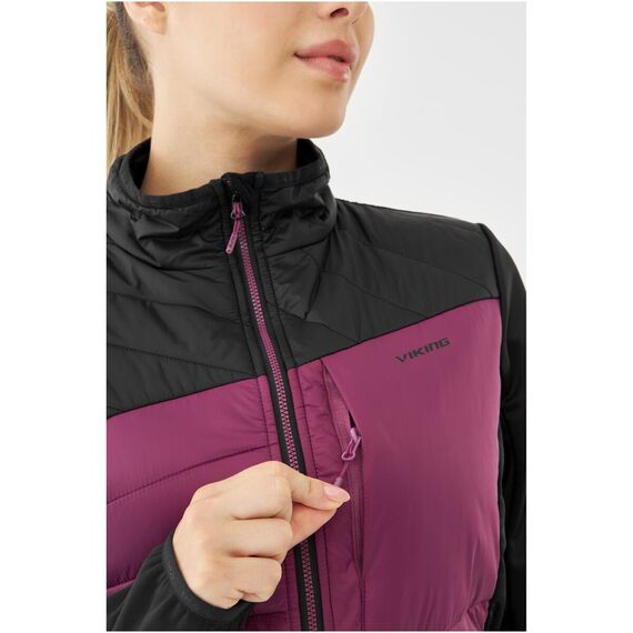 Kurtka damska VIKING Blast Lady Jacket Primaloft czarno fioletowa