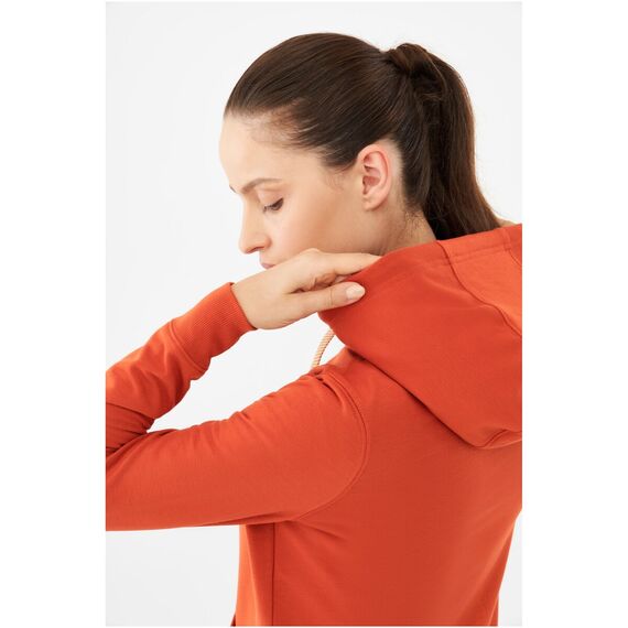 Bluza damska VIKING Panaka Hoodie Bamboo Lady z kapturem pomarańczowa