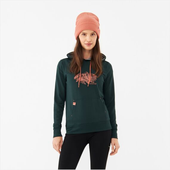 Bluza damska VIKING Panaka Hoodie Bamboo Lady z kapturem zielona