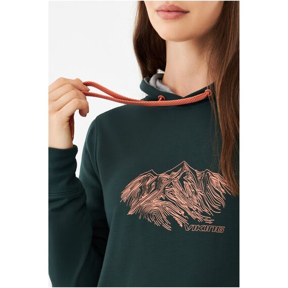 Bluza damska VIKING Panaka Hoodie Bamboo Lady z kapturem zielona
