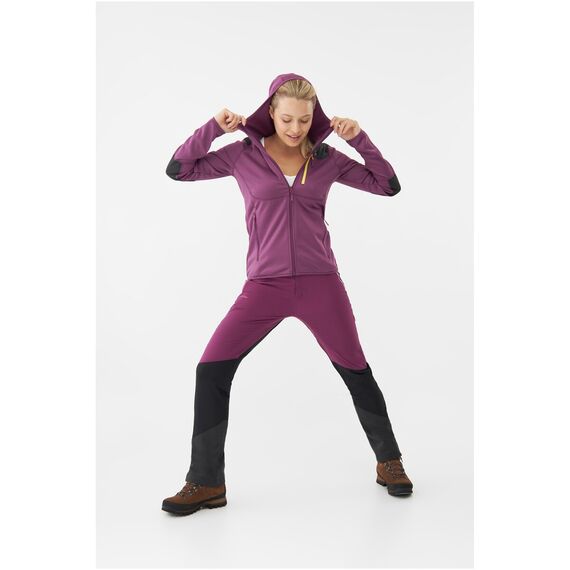 Bluza damska VIKING Yosemite Hoodie Lady rozpinana z kapturem fioletowa
