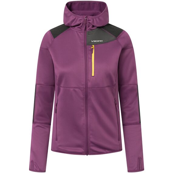 Bluza damska VIKING Yosemite Hoodie Lady rozpinana z kapturem fioletowa