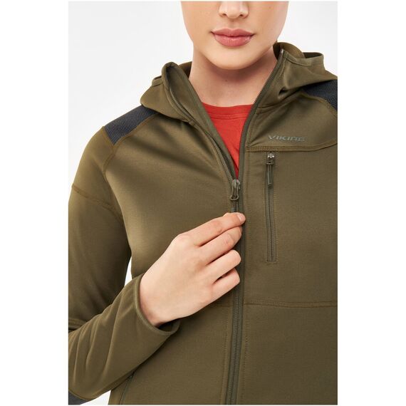 Bluza damska VIKING Yosemite Hoodie Lady rozpinana z kapturem khaki