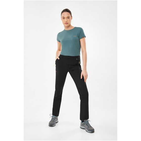 Spodnie damskie VIKING Arizona Lady czarno-różowe