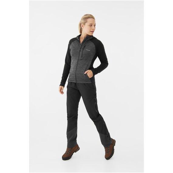 Bluza damska VIKING Delmore Hoodie Lady rozpinana z kapturem czarna