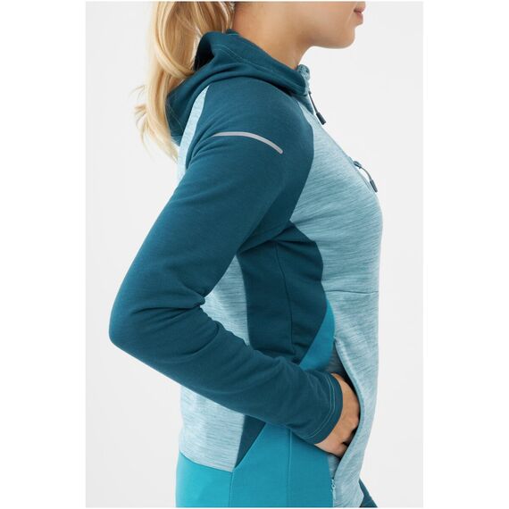 Bluza damska VIKING Delmore Hoodie Lady rozpinana z kapturem turkusowa