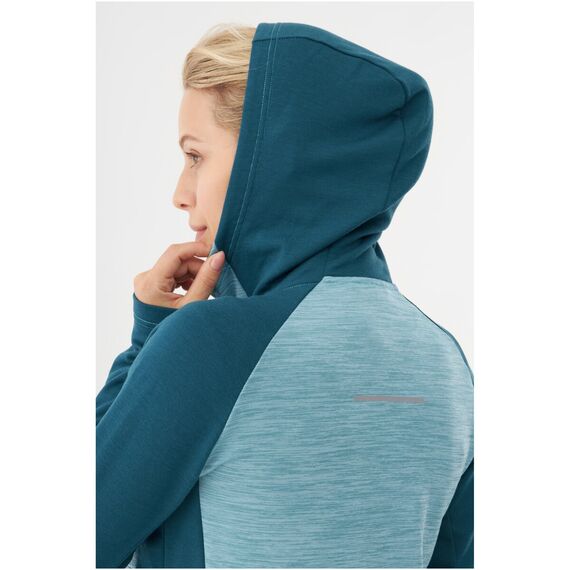 Bluza damska VIKING Delmore Hoodie Lady rozpinana z kapturem turkusowa